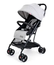 Babyhug Easy Travel Cabin Stroller With Z-Fold and Trolley Handle - Grey
