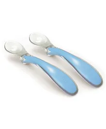 Nuvita Easy Eating Silicone Spoons Blue - Pack of 2