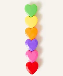 Monsoon Children Heart Stacking Highlighters Multi Color - 6 Pieces