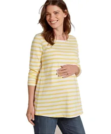 Mums & Bumps - Isabella Oliver Striped Maternity Top - Yellow