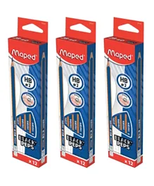 Maped Black Peps Hb Pencil - Pack Of 3