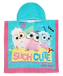 Angry Birds Hooded Poncho - Light Blue
