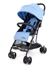 Babyhug Easy Travel Cabin Stroller With Z-Fold and Trolley Handle - Blue