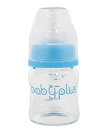 Baby Plus Glass Feeding Bottle Blue - 60ml