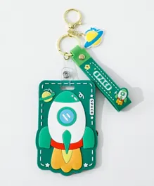 Space Rocket Key Chain, Compact, Lightweight, High-Quality, Versatile, 5 Years+, 12 x 7cm - Green