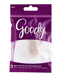 Goody Styling Essentials Hair Net Light Brown - 3 Count