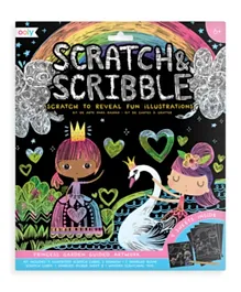 Ooly Princess Garden Scratch and Scribble Art Kit - 10 Pieces