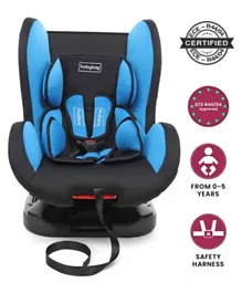 Babyhug Cruise Convertible Reclining Car Seat With Side Impact Protection - Blue & Black