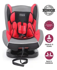 Babyhug Cruise Convertible Reclining Car Seat With Side Impact Protection - Red & Black
