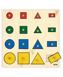 Educationall Wooden Geometric Shapes Board Figure - 16 Pieces