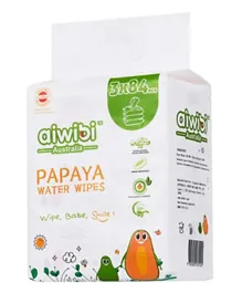 Aiwibi Papaya Water Wipes, Skin Friendly for Newborn, Softer, Thicker, 0 Months+, Pack of 3 - 252 Pieces