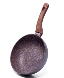 Fissman Magic Brown Deep Frying Pan With Induction Bottom - Chocolate