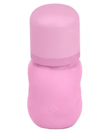 زجاجة رضاعة للأطفال من غرين سبراوتس بغطاء من السيليكون سعة 150 مل، لون وردي