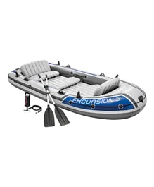 Intex Excurstion 5Boat Set 59626 68614 - Grey and Blue