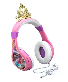 سماعات رأس سلكية آمنة للأطفال من كيد ديزاينز بتصميم أميرات ديزني - وردي