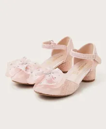 Monsoon Children Cindy Glitter Diamante Two-Part Heels - Pink
