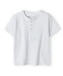 Minoti Solid Slub Jersey T-shirt - White