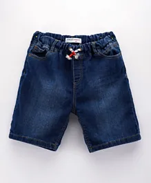 Minoti Basic Knitted Denim Shorts - Blue