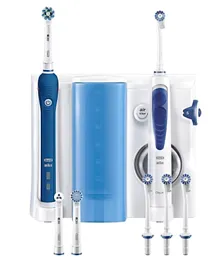 Oral-B Oral Health Center Oxyjet Cleaning System + PRO 2000 Electric Toothbrush - Blue & White