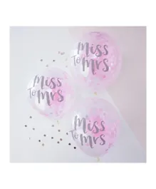 Ginger Ray Miss to Mrs Printed Confetti Balloons - Pack of 5