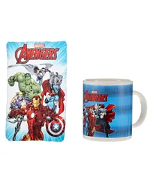 Marvel Avengers Polar Fleece Blanket + Mug Kids Gift Set - Multicolor