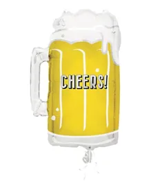 Unique Giant Beer Mug Foil Balloon - Yellow
