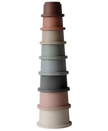 Mushie Stacking Cups Tower Toy Original - 8 Pieces