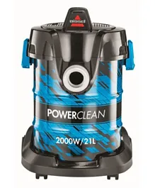 BISSELL Powerclean Dry Drum Vacuum Cleaner 21L 2000W 2027E - Black/Blue