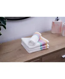 PAN Home Rainbow Fingertip Towel Set Of 4 - Pink