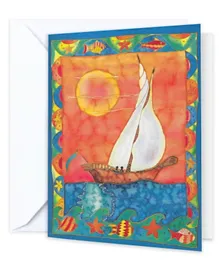 FLGT Bright abstract design Greeting Card with White Envelope - Multicolor