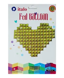 Italo Heart Shape Foil Balloon - Gold