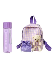 Star Babies Backpack With Water Bottle Lavender - 10 Inches