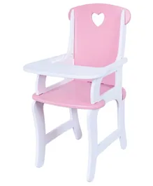 Viga Wooden Doll High Chair - Pink