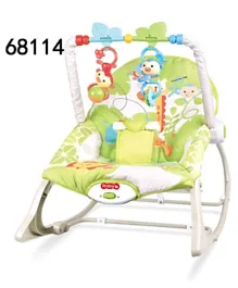 Factory Price baby Bouncer Chair with Rocking Function with Massage And Music - Green