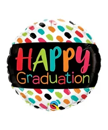 Qualatex Happy Graduation Colour Dabs Foil Balloon