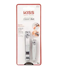 KISS Nail & Toenail Clipper Duo - Silver
