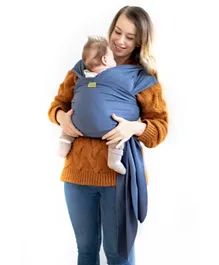 Boba Classic Wrap Baby Carrier - Vintage Blue, Stretchy & Ergonomic, One Size, Cotton & Spandex, 0M+, Easy Tie & Care