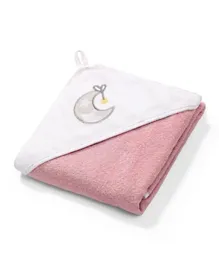 BabyOno Terry Hooded Towel - Pink/White