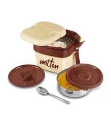 Milton Cubic Small Inner Stainless Steel Lunch Box Ivory - 1100mL