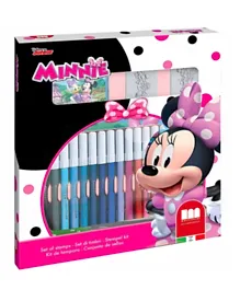 Multiprint Italia Minnie Mouse Marker Pens and Stamps Art Set - 21 Pieces