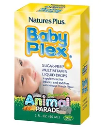 Natures Plus Animal Parade Baby Plex Sugar Free Liquid Drops - 60 ml