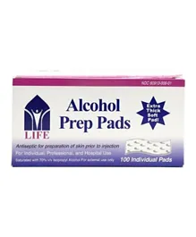 LIFE Alcohol Prep Pads - 100 Pieces