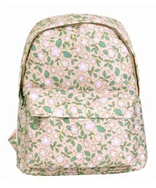 حقيبة ظهر صغيرة للأطفال من شركة أ ليتل لوفلي كومباني بنقشة الأزهار وردي - 12 بوصة