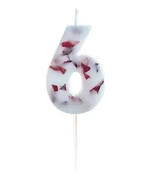 Ginger Ray Pressed Petal Number 6 Candle
