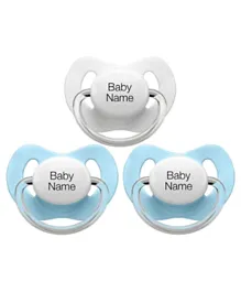 Littlemico Personalised Pacifiers Assorted Colours - Pack of 3