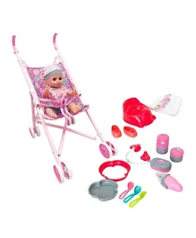 Baby Amoura Hayati Drink & Pee Stroller Set - 14inch