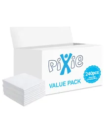 Pixie White Disposable Changing Mats Value Pack - 240 Pieces