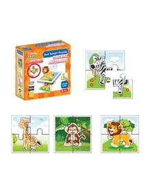 Akar Toys Jagu Mini 4 - Safari Animals Puzzle - 16 Pieces