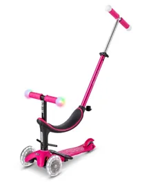Micro Mini2Grow Deluxe Magic LED  Kids Scooter - Pink