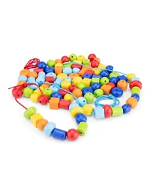 New Classic Toys Wooden Beads - 96 Pieces